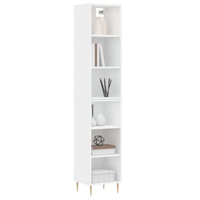 vidaXL Buffet haut Blanc 34,5x32,5x180 cm Bois d'ingénierie