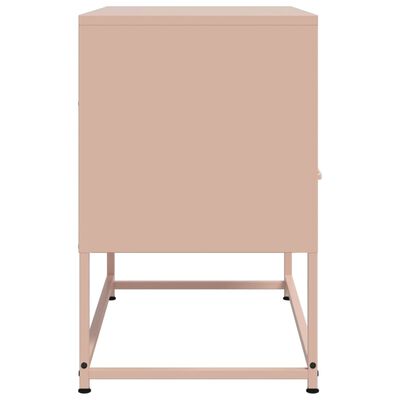 vidaXL Meuble TV rose 68x39x60,5 cm acier