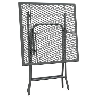 vidaXL Ensemble à manger de jardin 3 pcs Maille Métal Anthracite