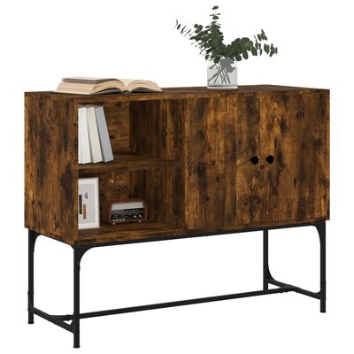 vidaXL Buffet chêne fumé 100x40x79,5 cm bois d'ingénierie