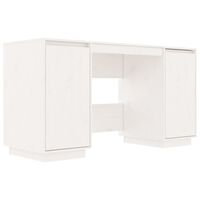 vidaXL Bureau blanc 140x50x75 cm bois massif de pin