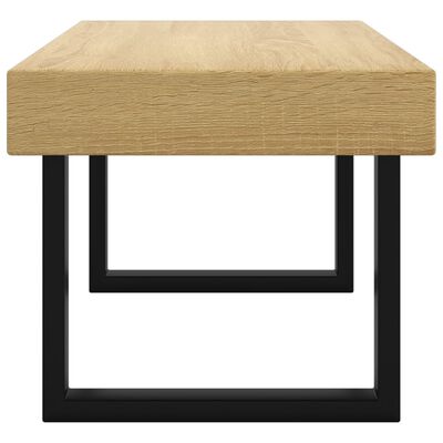 vidaXL Table basse Marron clair et noir 90x45x40 cm MDF et fer