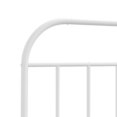 vidaXL Tête de lit métal blanc 150 cm