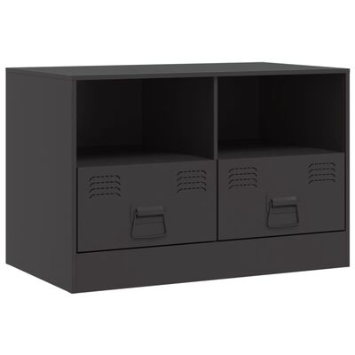 vidaXL Meuble TV noir 67x39x44 cm acier