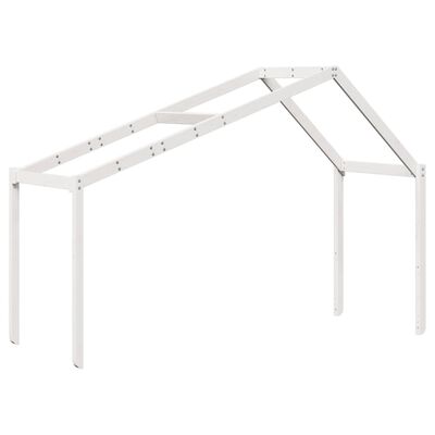 vidaXL Lit haut avec toit blanc 75x190 cm bois de pin massif