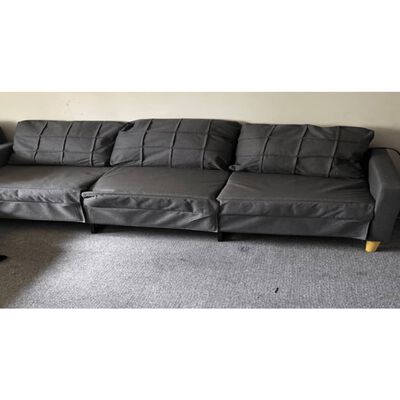 vidaXL Canapé à 3 places B-Stock gris foncé 180 cm tissu