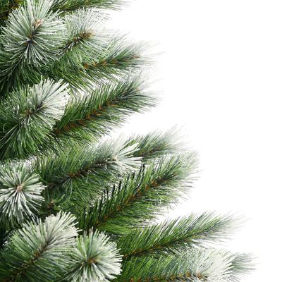 vidaXL Sapin de Noël artificiel à charnières avec neige floquée 240 cm