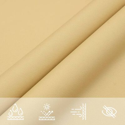 vidaXL Voile d'ombrage sable 5x3 m 100 % polyester oxford