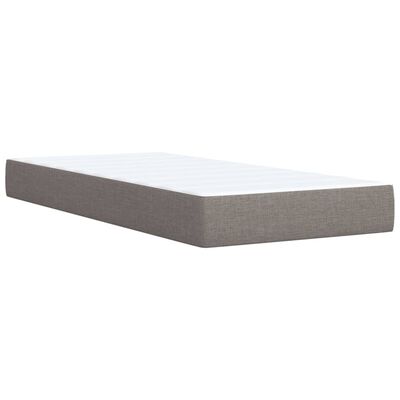 vidaXL Sommier à lattes de lit avec matelas Taupe 80x200 cm Tissu