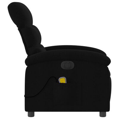 vidaXL Fauteuil de massage inclinable électrique Noir Tissu