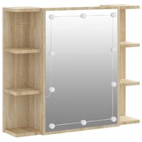 vidaXL Armoire à miroir avec LED Chêne sonoma 70x16,5x60 cm