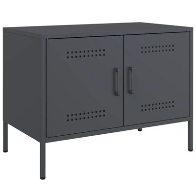 vidaXL Meuble TV anthracite 68x39x50,5 cm acier