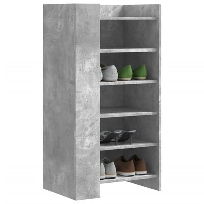 vidaXL Armoire à chaussures gris béton 52x37,5x100cm bois d'ingénierie