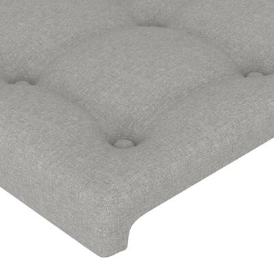 vidaXL Tête de lit avec oreilles Gris clair 83x23x78/88 cm Tissu