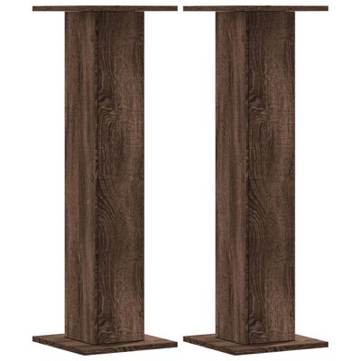 vidaXL Supports pour plantes 2 pcs chêne marron bois d'ingénierie