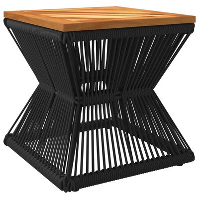 vidaXL Table basse avec base en fil de fer noir bois d'acacia massif