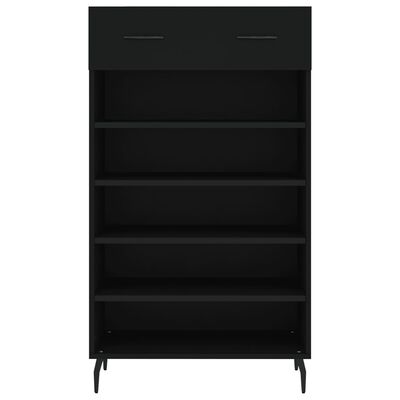 vidaXL Armoire à chaussures noir 60x35x105 cm bois d'ingénierie