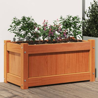 vidaXL Jardinière cire marron 60x31x31 cm bois de pin massif