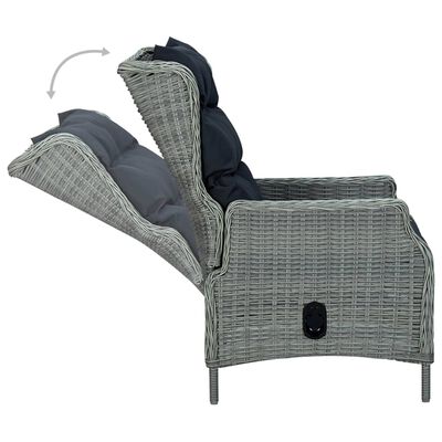 vidaXL Ensemble à manger de jardin 9 pcs Gris clair