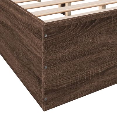 vidaXL Cadre de lit sans matelas chêne marron 120x200 cm