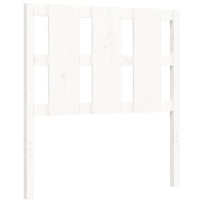 vidaXL Cadre de lit avec tête de lit blanc 90x190 cm bois massif