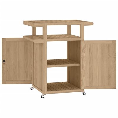 vidaXL Chariot de bar 70x50x90 cm bois de teck massif