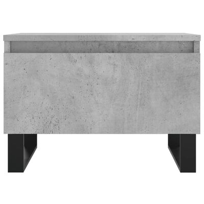 vidaXL Table basse gris béton 50x46x35 cm bois d'ingénierie