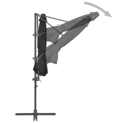 vidaXL Parasol avec base portable Anthracite