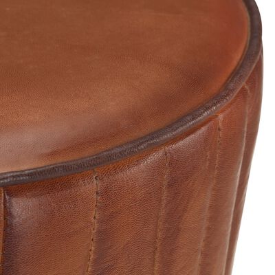 vidaXL Tabouret de bar Marron Cuir véritable