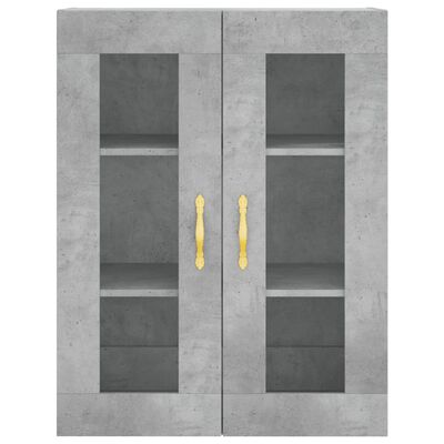 vidaXL Armoires murales 2 pcs gris béton bois d'ingénierie