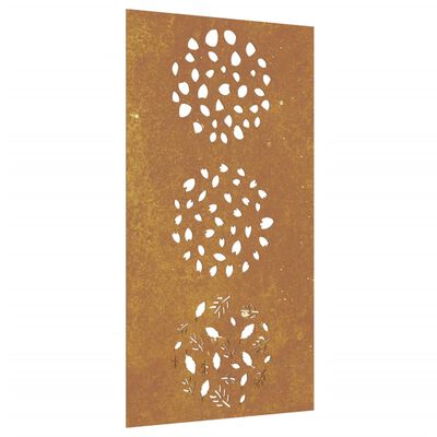 vidaXL Décoration murale jardin 105x55 cm acier corten design feuille