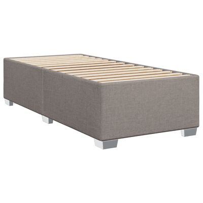 vidaXL Sommier à lattes de lit avec matelas Taupe 80x200 cm Tissu