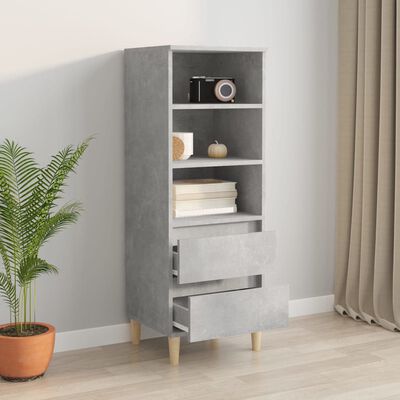 vidaXL Buffet haut Gris béton 40x36x110 cm Bois d'ingénierie