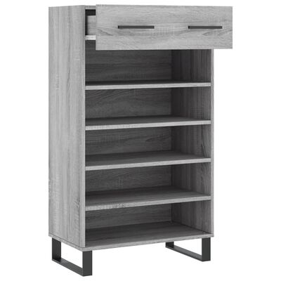 vidaXL Armoire à chaussures sonoma gris 60x35x105 cm bois d'ingénierie