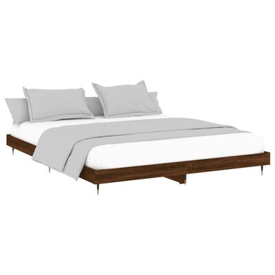 vidaXL Cadre de lit sans matelas chêne marron 120x200 cm