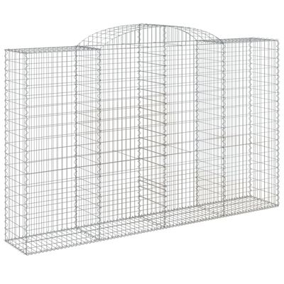 vidaXL Paniers à gabions arqués 12 pcs 300x50x180/200 cm fer galvanisé