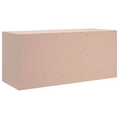 vidaXL Meuble TV rose 99x39x44 cm acier