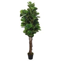 vidaXL Ficus lyrata artificiel 96 feuilles 80 cm vert