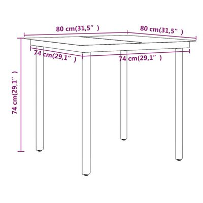 vidaXL Ensemble à manger de jardin et coussins 5pcs Gris/noir