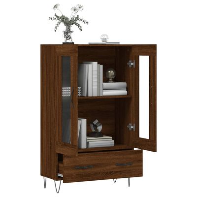 vidaXL Buffet haut chêne marron 69,5x31x115 cm bois d'ingénierie