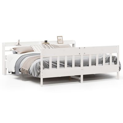 vidaXL Cadre de lit sans matelas blanc 180x200 cm bois massif de pin