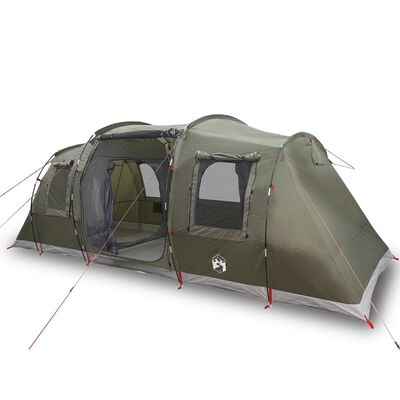 vidaXL Tente de camping tunnel 4 personnes vert olive imperméable