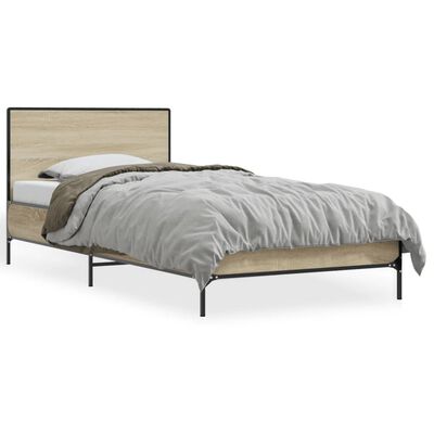 vidaXL Cadre de lit sans matelas chêne sonoma 75x190 cm