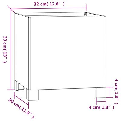 vidaXL Jardinières avec pieds 2 pcs Rouillé 32x30x33 cm Acier corten