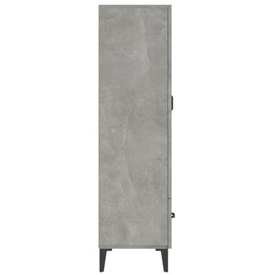 vidaXL Buffet haut Gris béton 70x31x115 cm Bois d'ingénierie