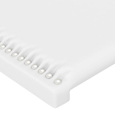 vidaXL Tête de lit à LED Blanc 180x5x118/128 cm Similicuir