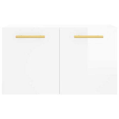 vidaXL Armoire murale Blanc brillant 60x36,5x35 cm Bois d'ingénierie