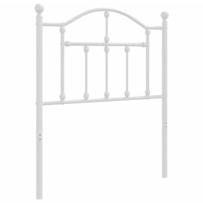 vidaXL Tête de lit métal blanc 75 cm