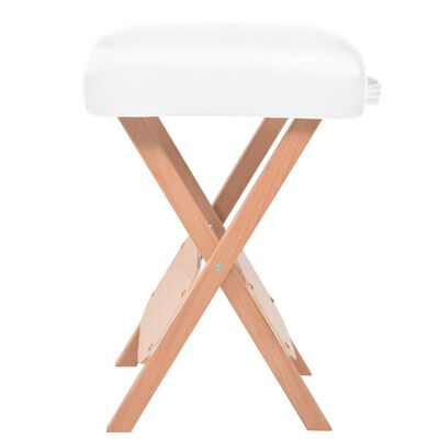 vidaXL Tabouret de massage pliant siège 12 cm d'épaisseur 2 traversins