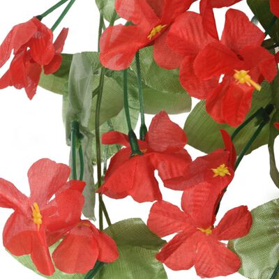 vidaXL Guirlandes de fleurs de Noël 3 pcs rouge 85 cm